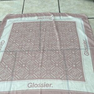 Glossier Blush and Cream Patterned Scarf